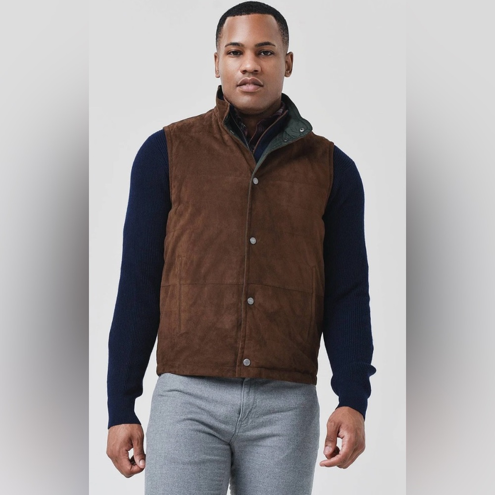 Peter Millar | Chocolate Suede Vest | Fully Reversible | Size XXL